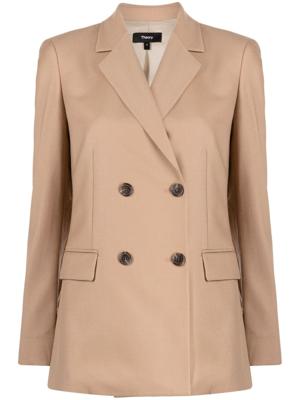 Theory Blazer met dubbele rij knopen - Bruin