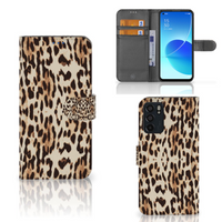 OPPO Reno6 5G Telefoonhoesje met Pasjes Leopard