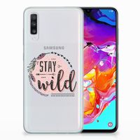 Samsung Galaxy A70 Telefoonhoesje met Naam Boho Stay Wild - thumbnail