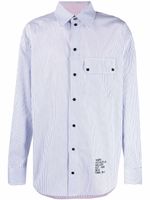 Helmut Lang chemise rayée à manches longues - Bleu