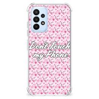 Samsung Galaxy A23 Anti Shock Case Flowers Pink DTMP - thumbnail