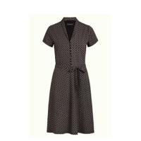 King Louie A-lijn jurk Fresno met all over print en ceintuur zwart