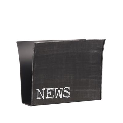 LABEL51 Wanddecoratie Magazinehouder - Zwart - Metaal