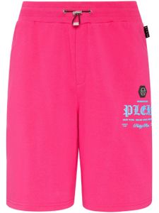 Philipp Plein short de sport à logo imprimé - Rose