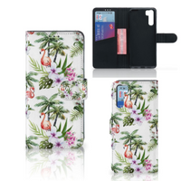 OPPO A91 | Reno3 Telefoonhoesje met Pasjes Flamingo Palms