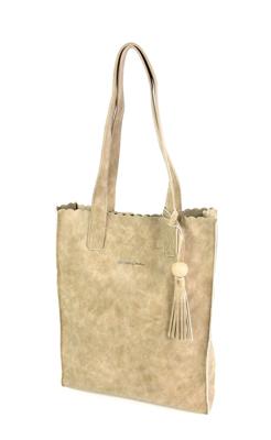 Soepel PU hoog model shopper Miami beige
