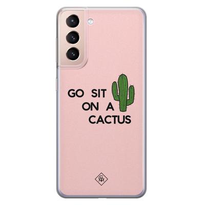 Samsung Galaxy S21 siliconen hoesje - Go sit on a cactus