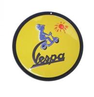 Vespa Zon Rond Metalen Bord 15 cm ø