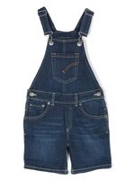 DONDUP KIDS salopette en jean à patch logo - Bleu