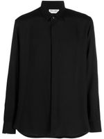 Saint Laurent chemise en soie à manches longues - Noir