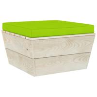 vidaXL Tuinhocker met kussen pallet geïmpregneerd vurenhout