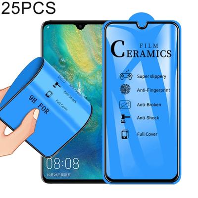 25 stuks 2.5 D volledige lijm volledige cover keramiek film voor Huawei mate 20