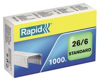 Nieten Rapid 26/6 gegalvaniseerd standaard 1000 stuks - thumbnail