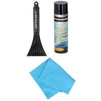 Autoramen IJskrabber soft grip 32 cm met ruitenontdooi spray en anti-condens doek