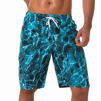 Voor heren Boardshorts Zwemshorts Lange zwembroeken Zomer korte broeken korte broek Trekkoord met Mesh-voering Elastische taille 3D-afdrukken Oceaan Ademend Sneldrogend Knielengte Casual Dagelijks Lightinthebox