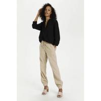 Kaffe regular fit joggingbroek zand