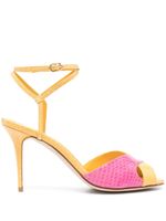 Manolo Blahnik sandales Mumbi 95 mm en cuir - Jaune - thumbnail