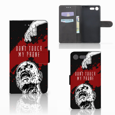 Sony Xperia XZ Premium Portemonnee Hoesje Zombie Blood Sony Xperia XZ Premium Portemonnee Hoesje Zombie Blood