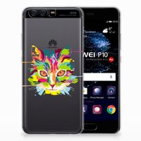 Huawei P10 Telefoonhoesje met Naam Cat Color - thumbnail