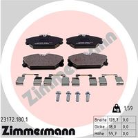 Remblokkenset, schijfrem ZIMMERMANN, u.a. für Renault