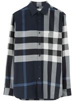 Burberry chemise en coton à carreaux - Noir