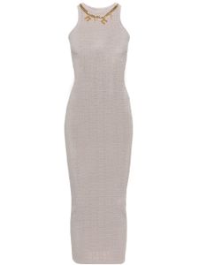 Elisabetta Franchi robe longue à design sans manches - Gris