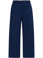 Marni pantalon droit à taille à logo - Bleu - thumbnail