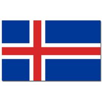 Vlag IJsland 90 x 150 cm feestartikelen