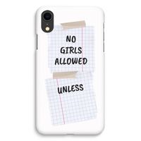 No Girls Allowed Unless: iPhone XR Volledig Geprint Hoesje - thumbnail