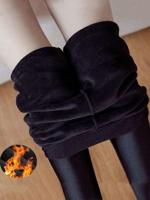 Plain Fleece Casual Legging