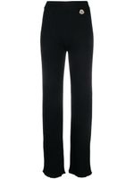 Moncler ribbed-knit logo-patch trousers - Noir