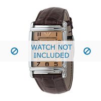 Armani horlogeband AR-0314 Croco leder Bruin 26mm - thumbnail