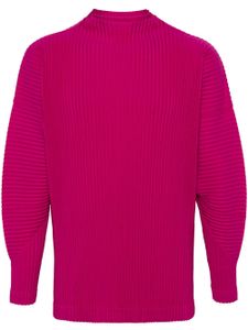 Homme Plissé Issey Miyake pull à effet plissé - Rose