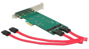 Delock 89473 PCI Express x1-kaart > 2 x interne M.2-sleutel B 110 mm - Low Profile Form Factor