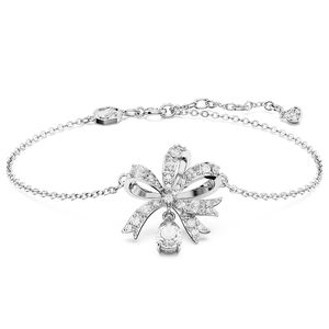 Swarovski 5647581 Armband Volta Strik zilverkleurig-wit 16,5-19,5 cm