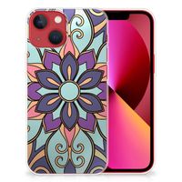 Apple iPhone 13 TPU Case Purple Flower - thumbnail