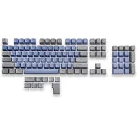 Mountain Mineral PBT Double-Shot keycapset voor MX-schakelaar, OEM-profiel, 113 keycaps, US-ANSI + ISO Addon (Dolomite B, blauw-grijs)