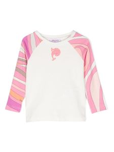 PUCCI Junior t-shirt en coton à logo imprimé - Blanc