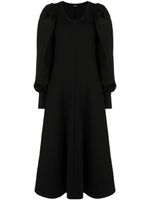 Goen.J robe évasée à manches bouffantes - Noir