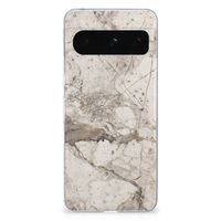 Google Pixel 8 Pro TPU Siliconen Hoesje Marmer Beige - thumbnail