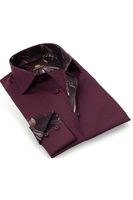 Circle of Gentlemen Slim Fit Overhemd zwart/rood, Gestreept