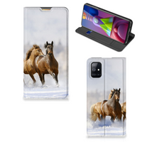 Samsung Galaxy M51 Hoesje maken Paarden - thumbnail