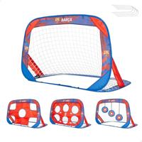 COLORBABY FC Barcelona 77594 Pop-up voetbaldoel 4-in-1, 120 x 80 x 80 cm, met verwisselbare doelschijven, tas met handgrepen, snelle montage, optimaal voor de tuin, vanaf 3 jaar
