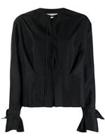 Victoria Beckham blouse en soie à manches longues - Noir - thumbnail