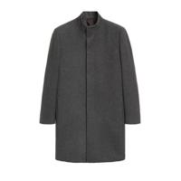 Mango Man jas met wol grijs