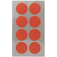 64x Stippen stickers rood 25 mm   - - thumbnail