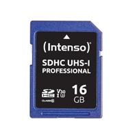Intenso Professionele SDHC UHS-I Class 10, U3, V30 16GB geheugenkaart (tot 100 MB/s) blauw