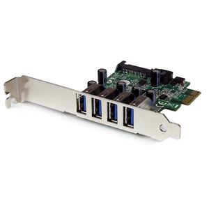 StarTech.com 4-poorts PCI Express PCIe SuperSpeed USB 3.0 controllerkaartadapter met UASP SATA-voeding