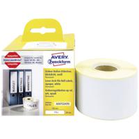 Avery-Zweckform Rol met etiketten Compatibel vervangt DYMO, Seiko 99018, S0722470 190 x 38 mm Papier Wit 110 stuk(s) Permanent hechtend Ordneretiketten - thumbnail