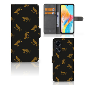 Telefoonhoesje met Pasjes voor OPPO A98 5G Leopards